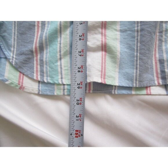 Men Lands; End Sail Rigged Oxfor Traditional Fit Short Sleeve Shirt Sz L (MT284) - Picture 5 of 9